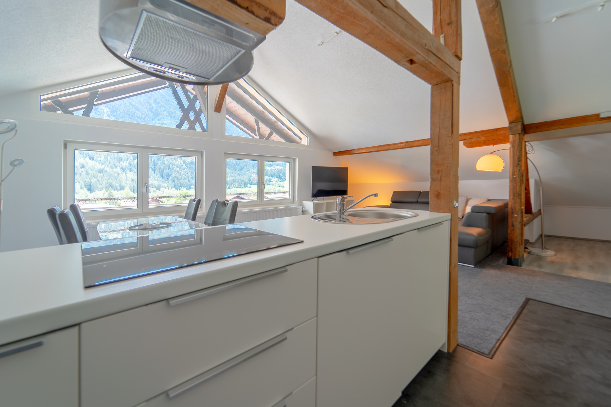 Spacious eat-in kitchen in apartment Sky