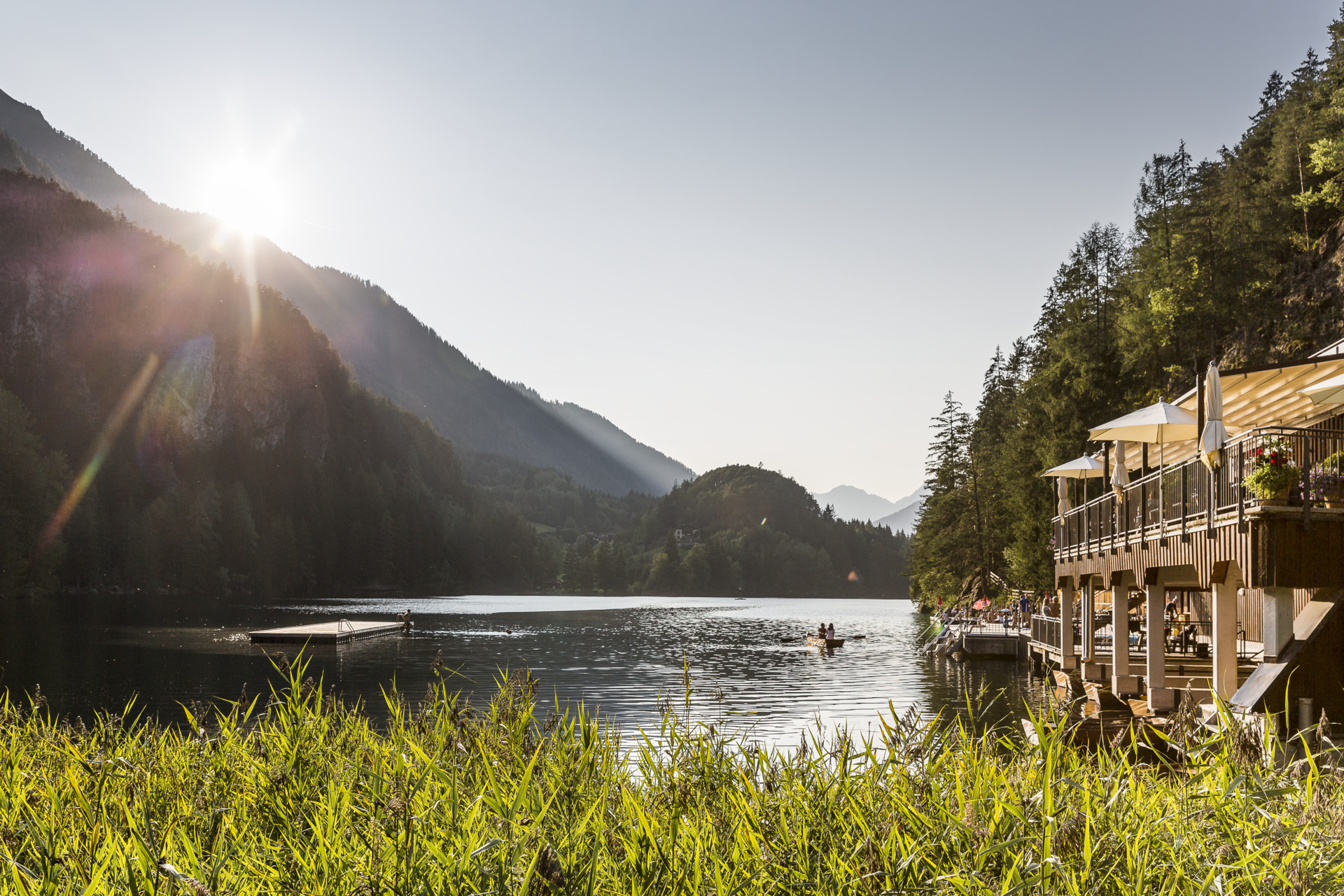 Lake Piburg above Oetz in summer