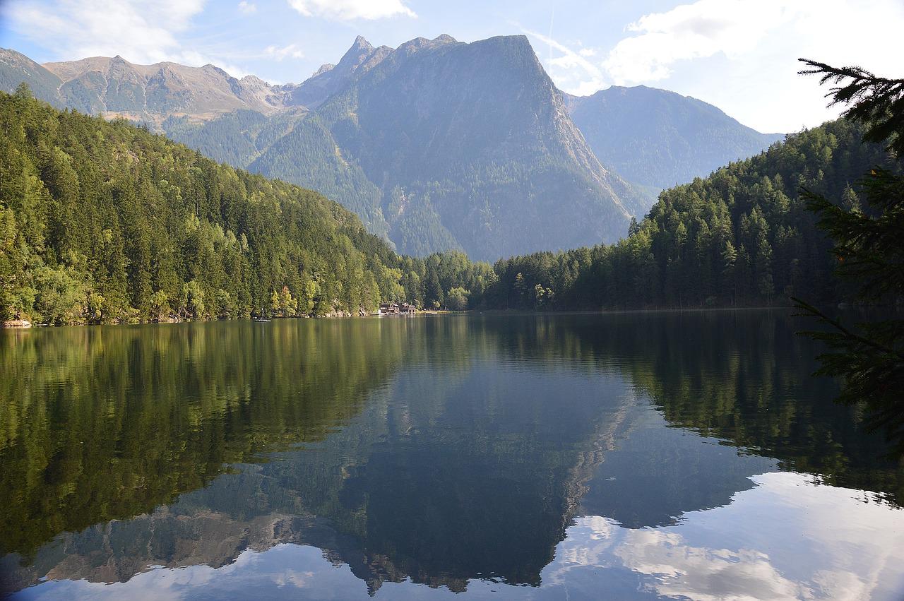 Lake Piburg near Oetz in summer